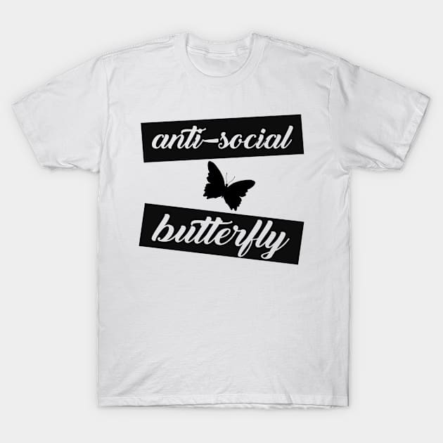 Anti-Social Butterfly T-Shirt by bykenique